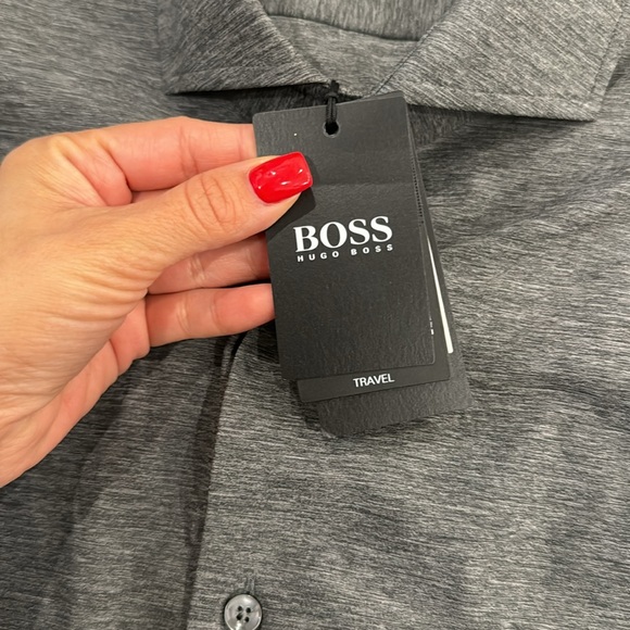 NWT 🏷️ BOSS Hugo boss travel slim fit long sleeve tshirt size S - Picture 5 of 12